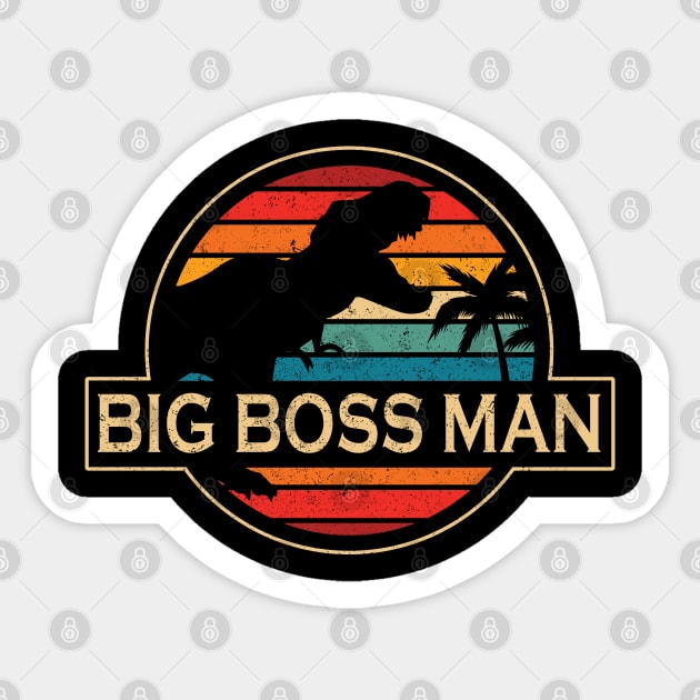 Big Boss Man Dinosaur Sticker by SusanFields